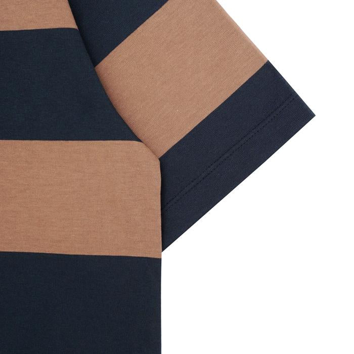 ODS Stripe Tee - Navy/Tan