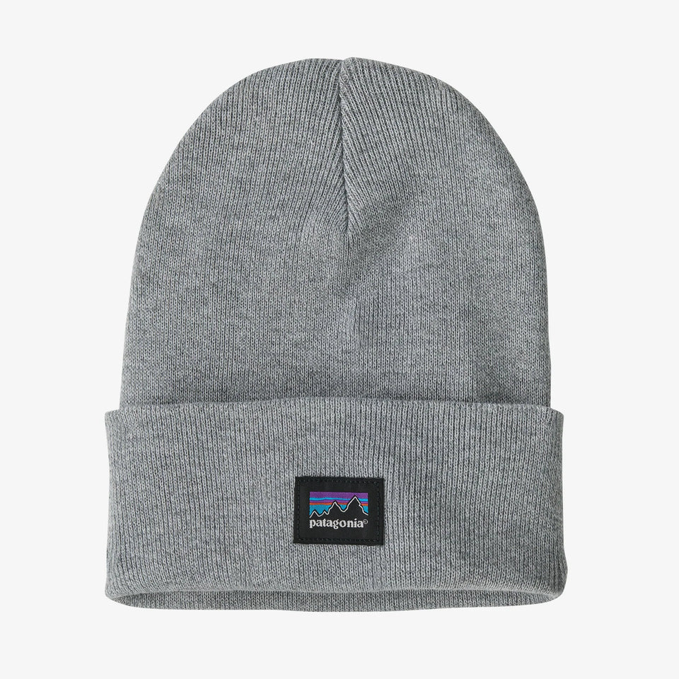 Patagonia Everyday Beanie - Salt Grey - Stencil