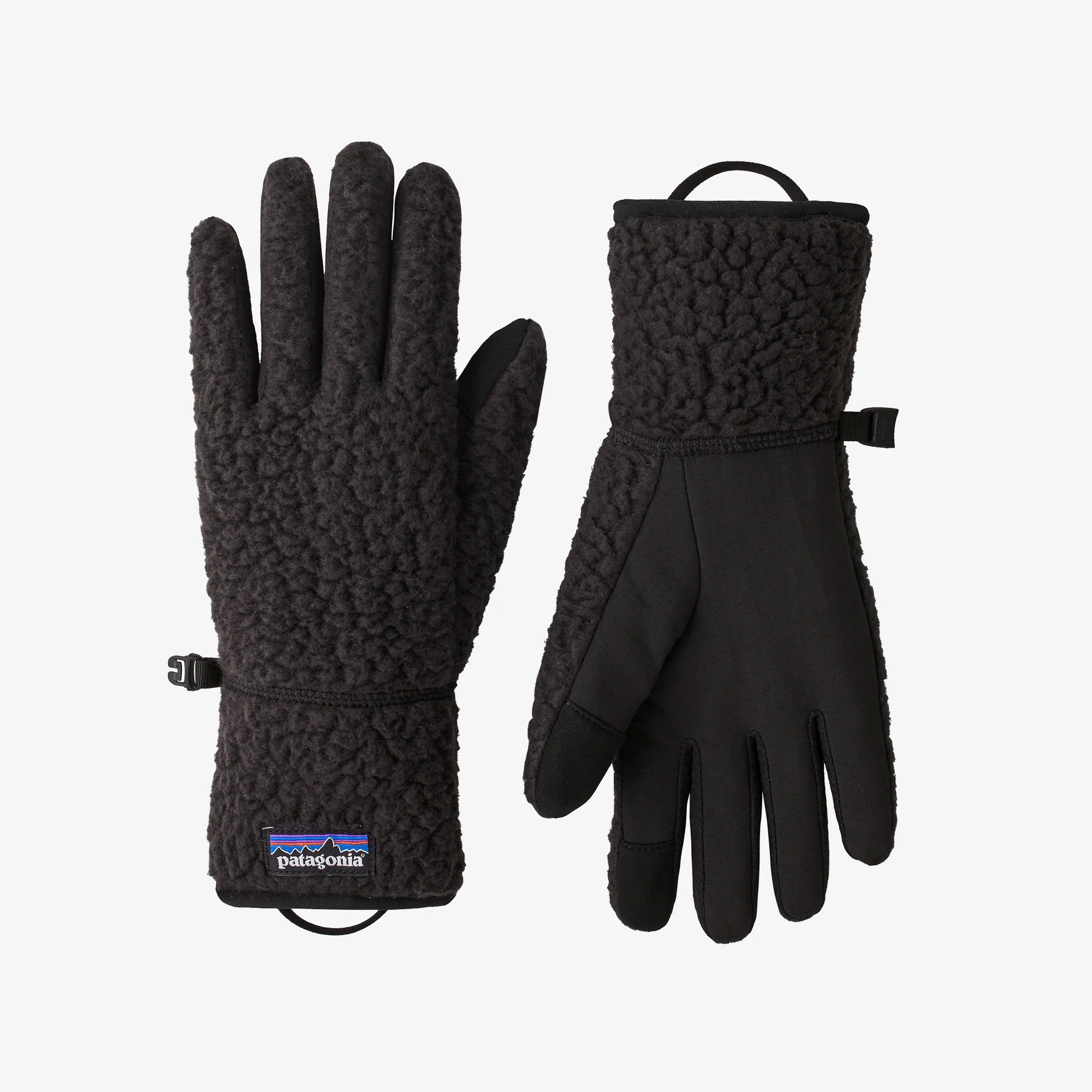Patagonia Retro Pile Fleece Gloves - Black - Stencil