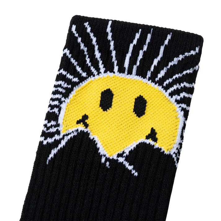 Market Smiley Sunrise Socks Black