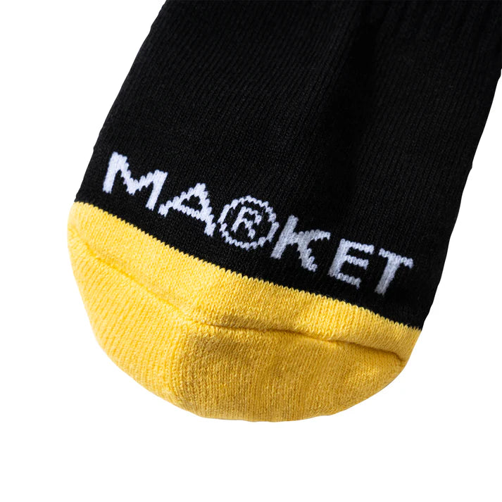 Market Smiley Sunrise Socks Black