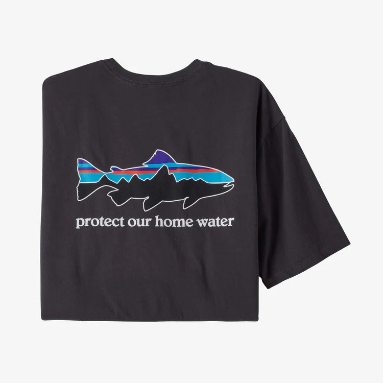 Patagonia Men's Home Water Trout Organic T-Shirt Ink Black