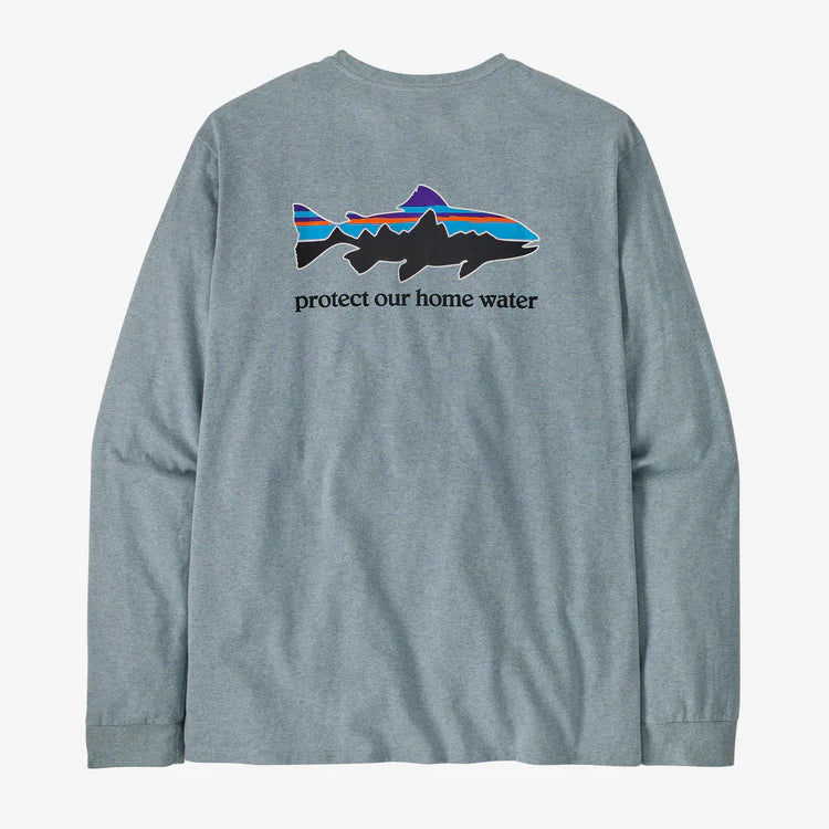 Patagonia Men's Long-Sleeved Home Water Trout Responsibili-Tee® - Thermal Blue