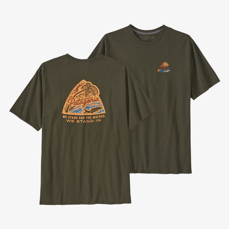 Patagonia Men's Take a Stand Responsibili-Tee® Bayou Badge: Basin Green