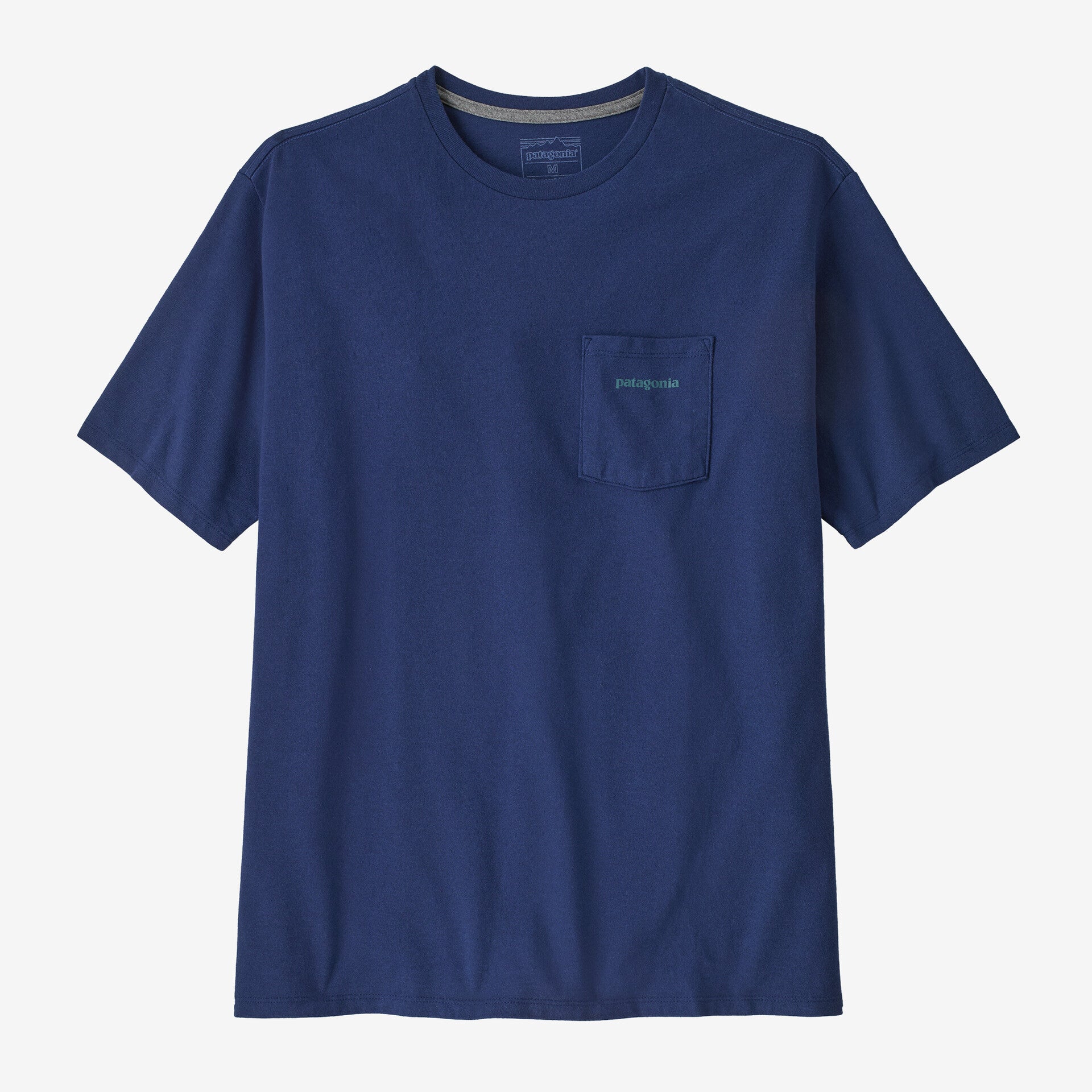 Patagonia Men's Boardshort Logo Pocket Responsibili-Tee® - Clement Blue - Stencil