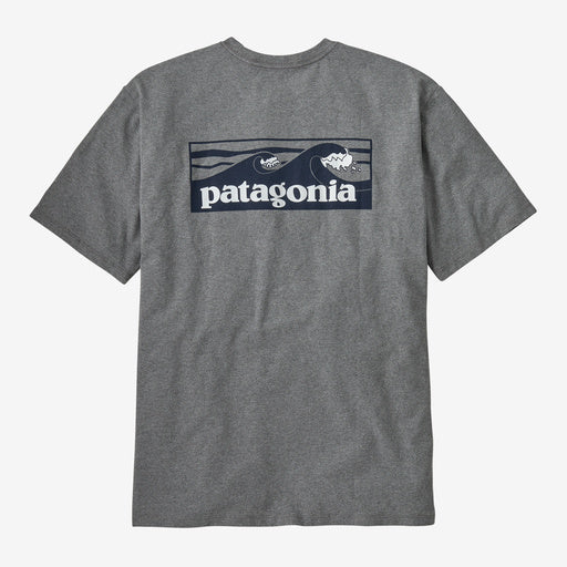Patagonia Men's Boardshort Logo Pocket Responsibili-Tee - Gravel Heather