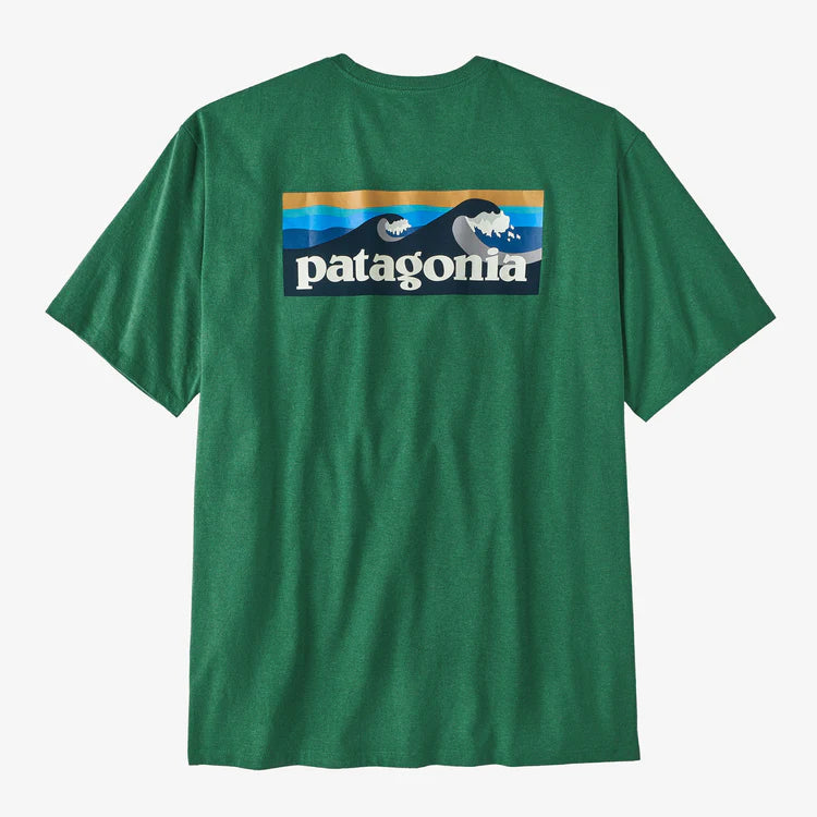 Patagonia Boardshort Logo Pocket Responsibili-Tee - Gather Green
