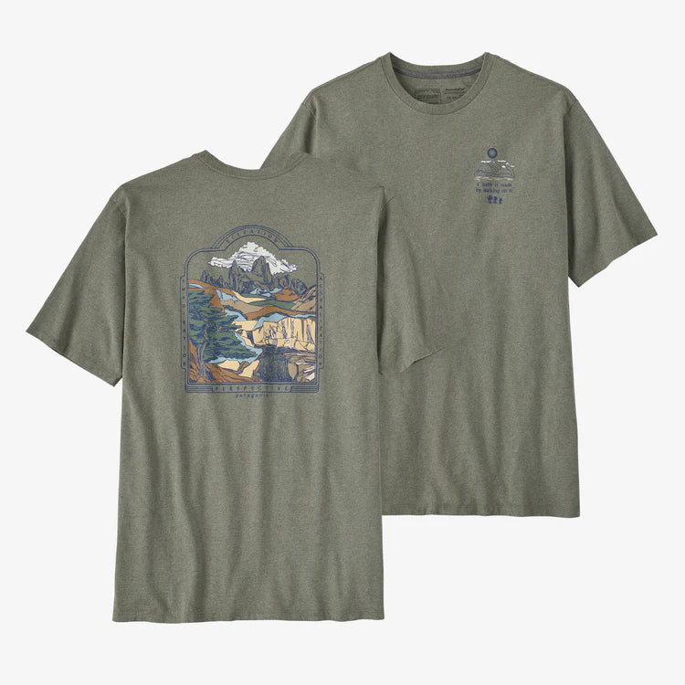 Patagonia Men's 50 Year Responsibili-Tee® The Long View: Sleet Green