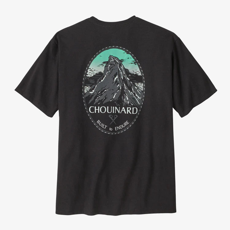 Patagonia Men's Chouinard Crest Pocket Responsibili-Tee® - Ink Black - Stencil