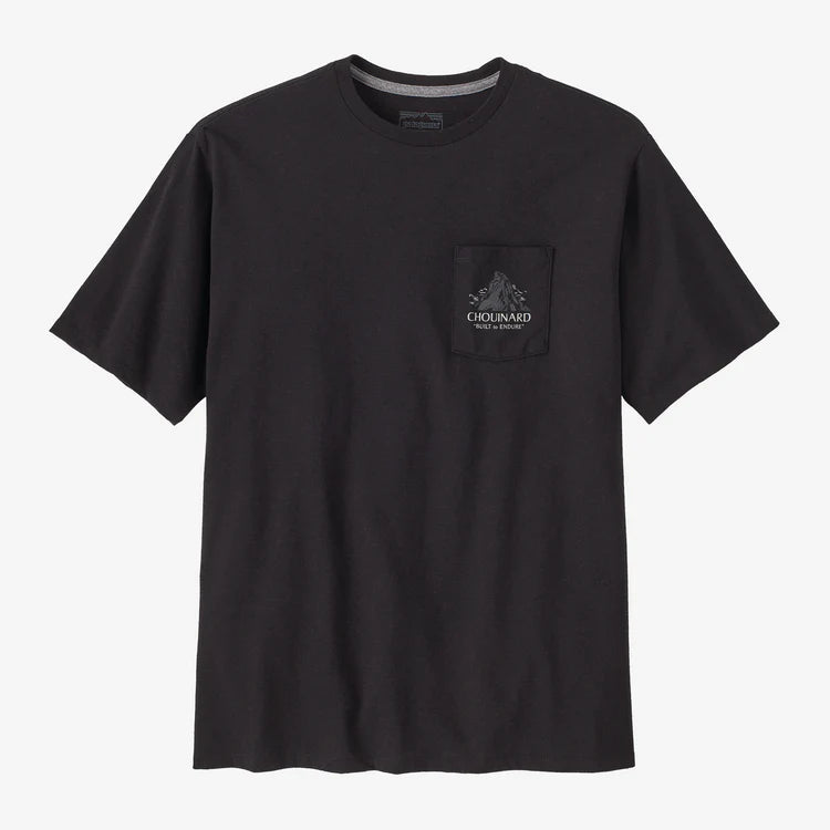 Patagonia Men's Chouinard Crest Pocket Responsibili-Tee® - Ink Black - Stencil