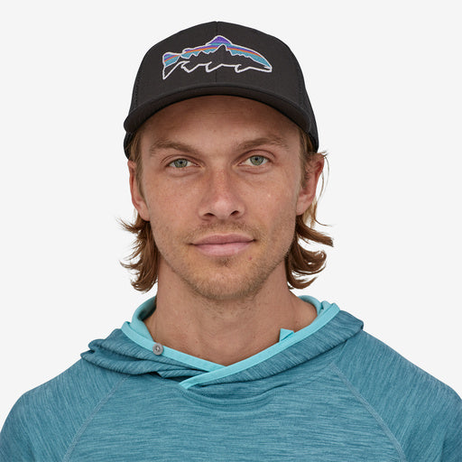 Patagonia Fitz Roy Trout Trucker Hat - Black - Stencil