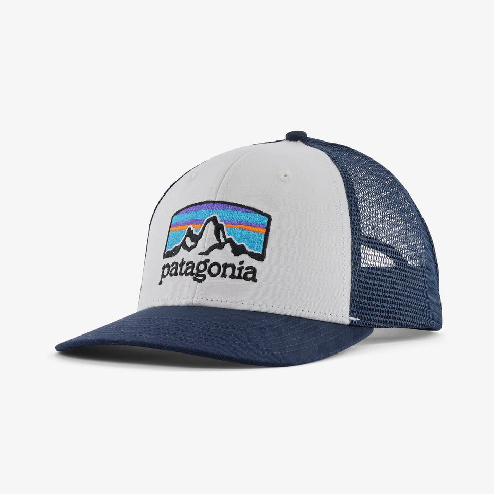 Patagonia Fitz Roy Horizons Trucker Hat - White / New Navy