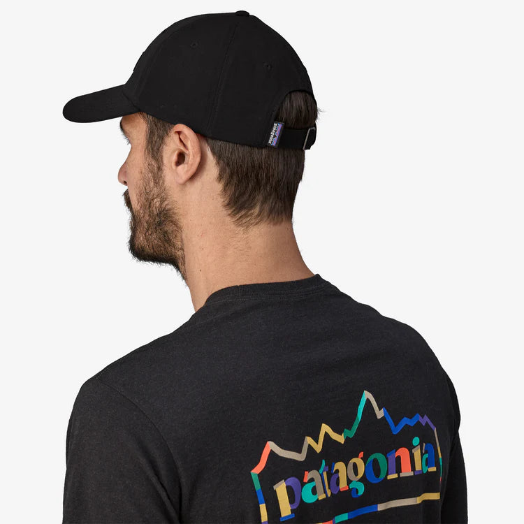 Patagonia P6 Label Trad Cap Black - Stencil