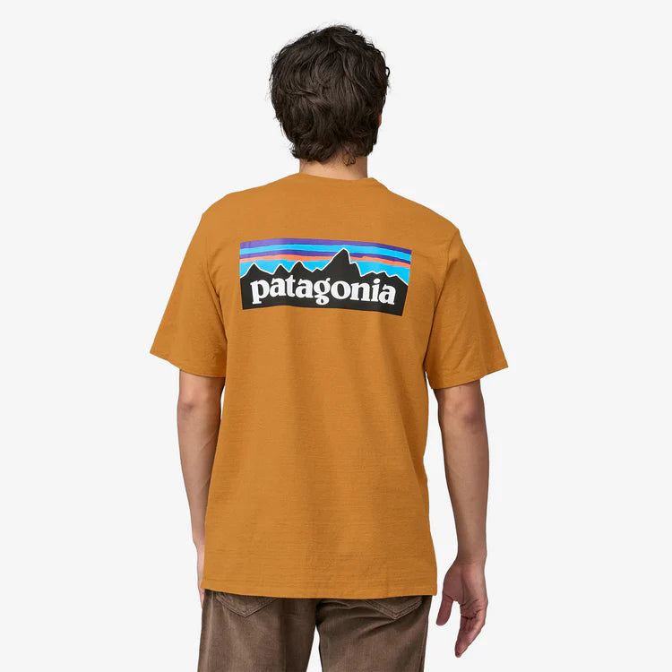Patagonia Men's P-6 Logo Responsibili Tee - Dried Mango - Stencil