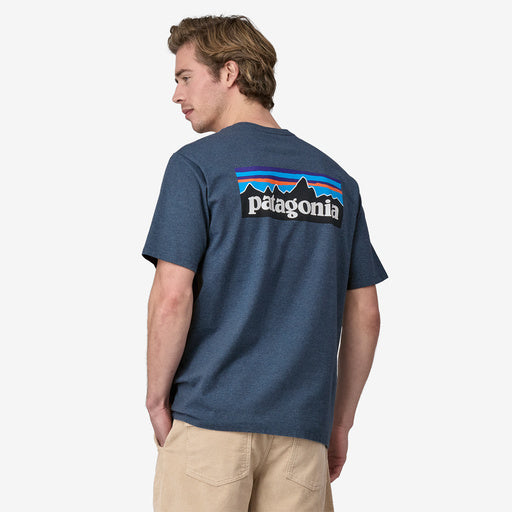 Patagonia Men's P6 Logo Responsibili Tee - Utility Blue - Stencil
