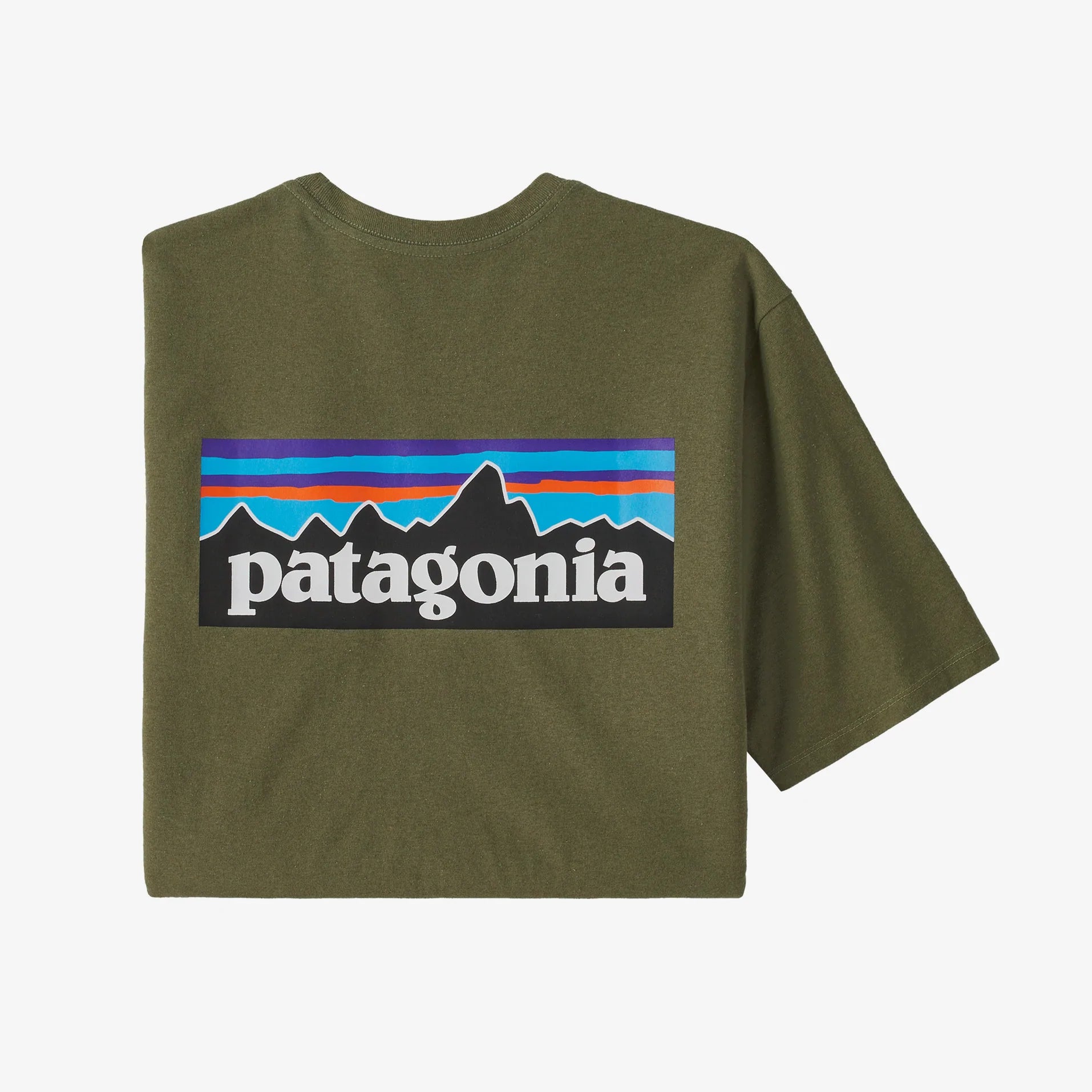 Patagonia Men's P6 Logo Responsibili Tee - Wyoming Green - Stencil