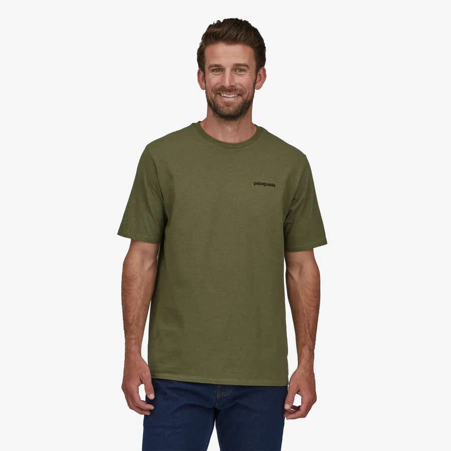 Patagonia Men's P6 Logo Responsibili Tee - Wyoming Green - Stencil