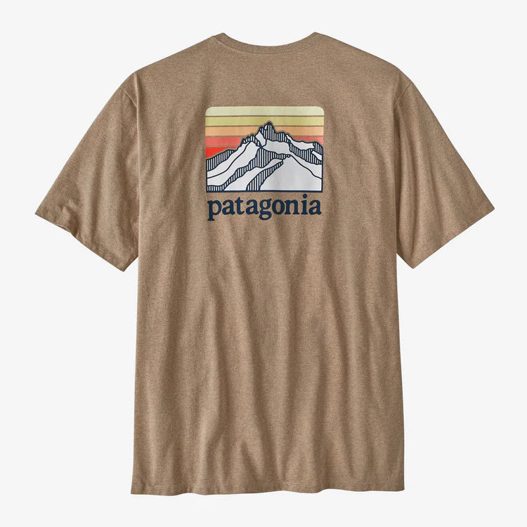 Patagonia Men's Line Logo Ridge Pocket Responsibili-Tee® - Grayling Brown