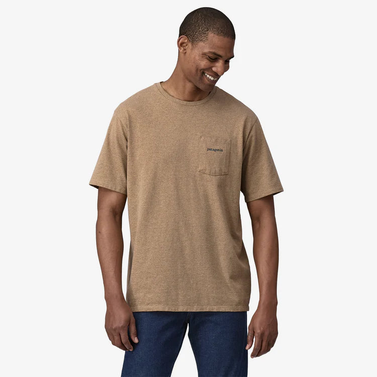 Patagonia Men's Line Logo Ridge Pocket Responsibili-Tee® - Grayling Brown