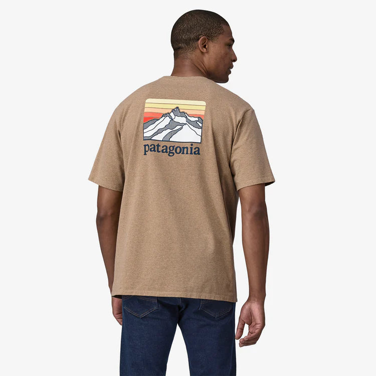 Patagonia Men's Line Logo Ridge Pocket Responsibili-Tee® - Grayling Brown