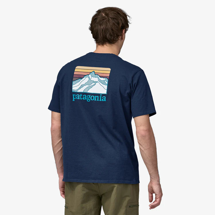 Patagonia Men's Line Logo Ridge Pocket Responsibili-Tee® Lagom Blue