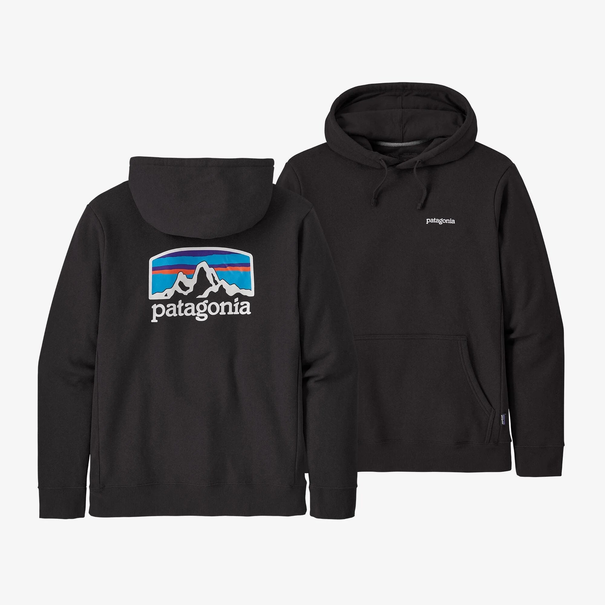 Patagonia Men's Fitz Roy Horizons Uprisal Hoody Black - Stencil