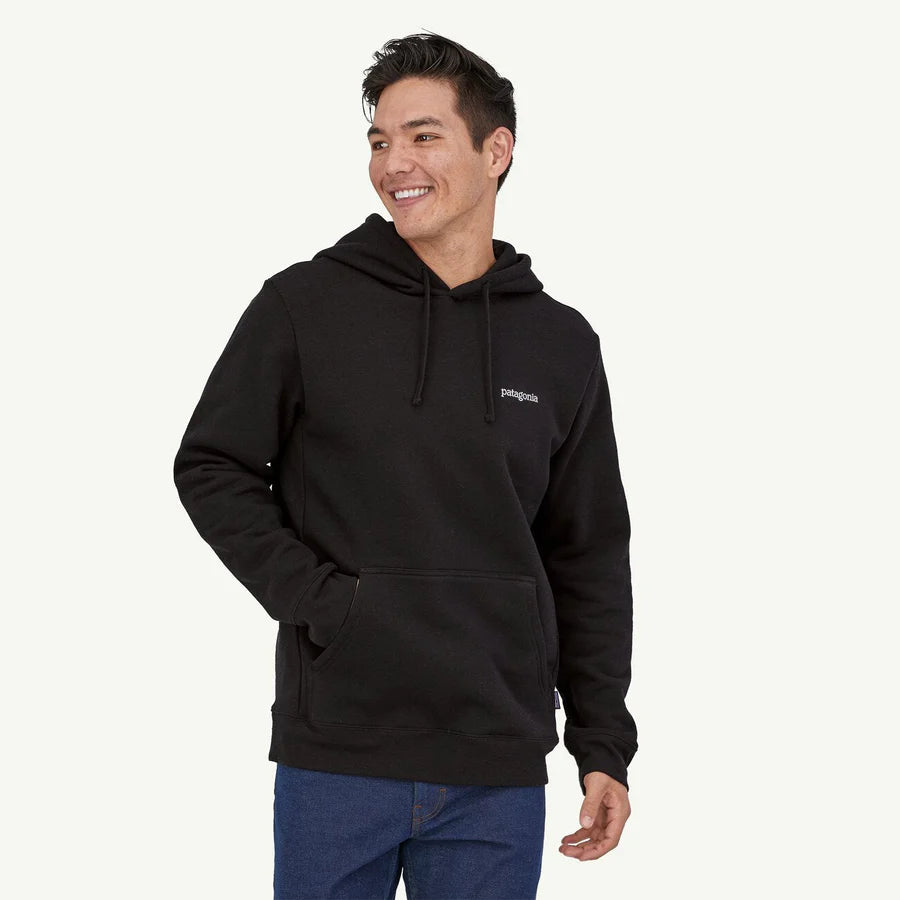 Patagonia Men's Fitz Roy Horizons Uprisal Hoody Black - Stencil