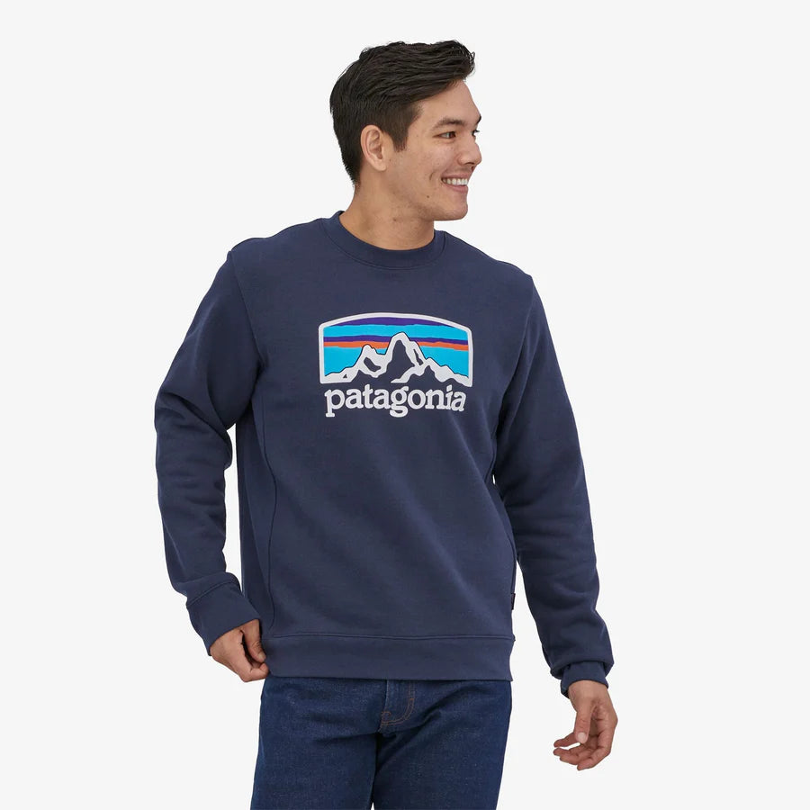 Patagonia Fitz Roy Horizons Uprisal Crew Sweatshirt New Navy