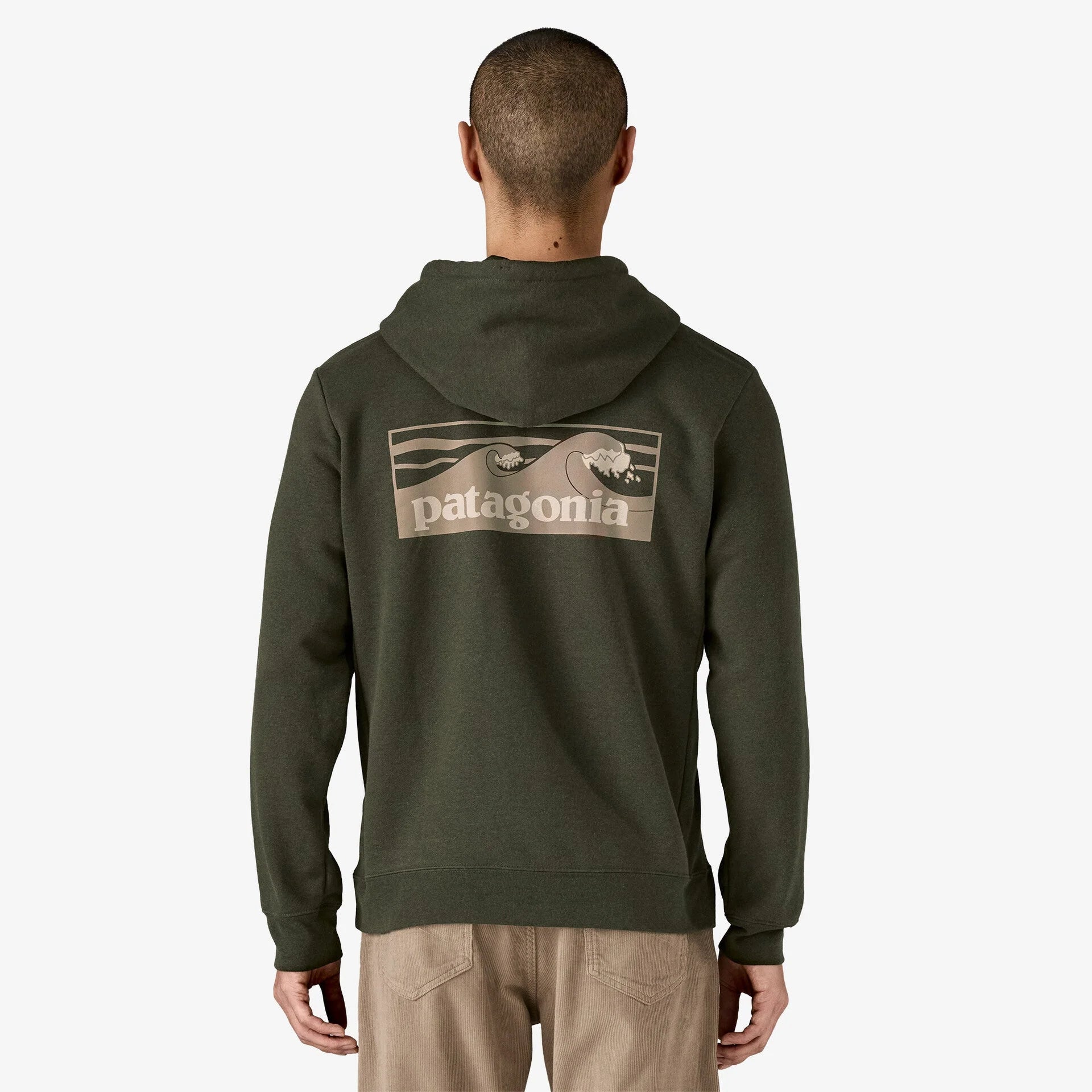 Patagonia Men's Boardshort Logo Uprisal Hood - Basin Green - Stencil