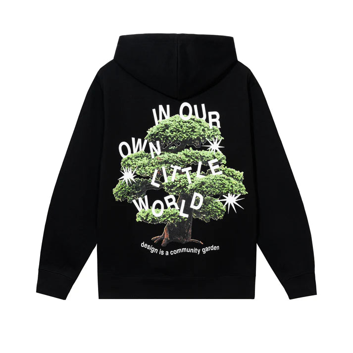 Market Community Garden Hoodie Black - Stencil