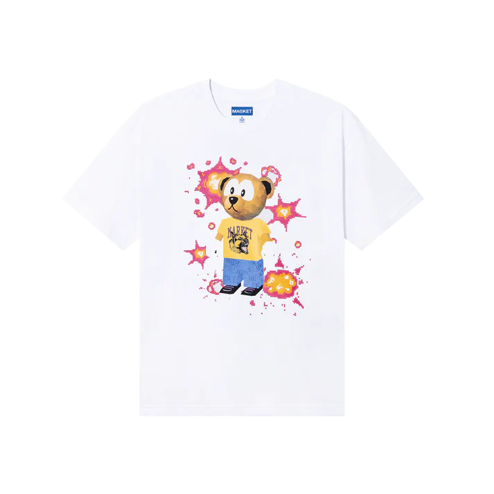 Market 32-Bit Bear T-Shirt White