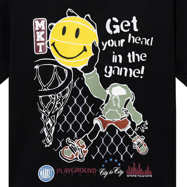 Market x Smiley head In The Game Tee - Black