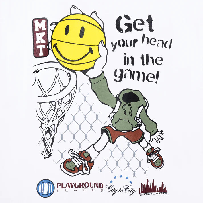 Market x Smiley head In The Game Tee - White