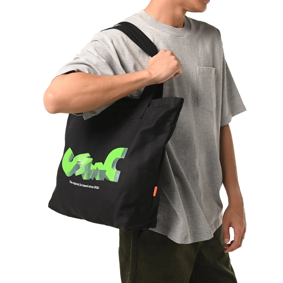 Cosmic 3D Type Tote - Black