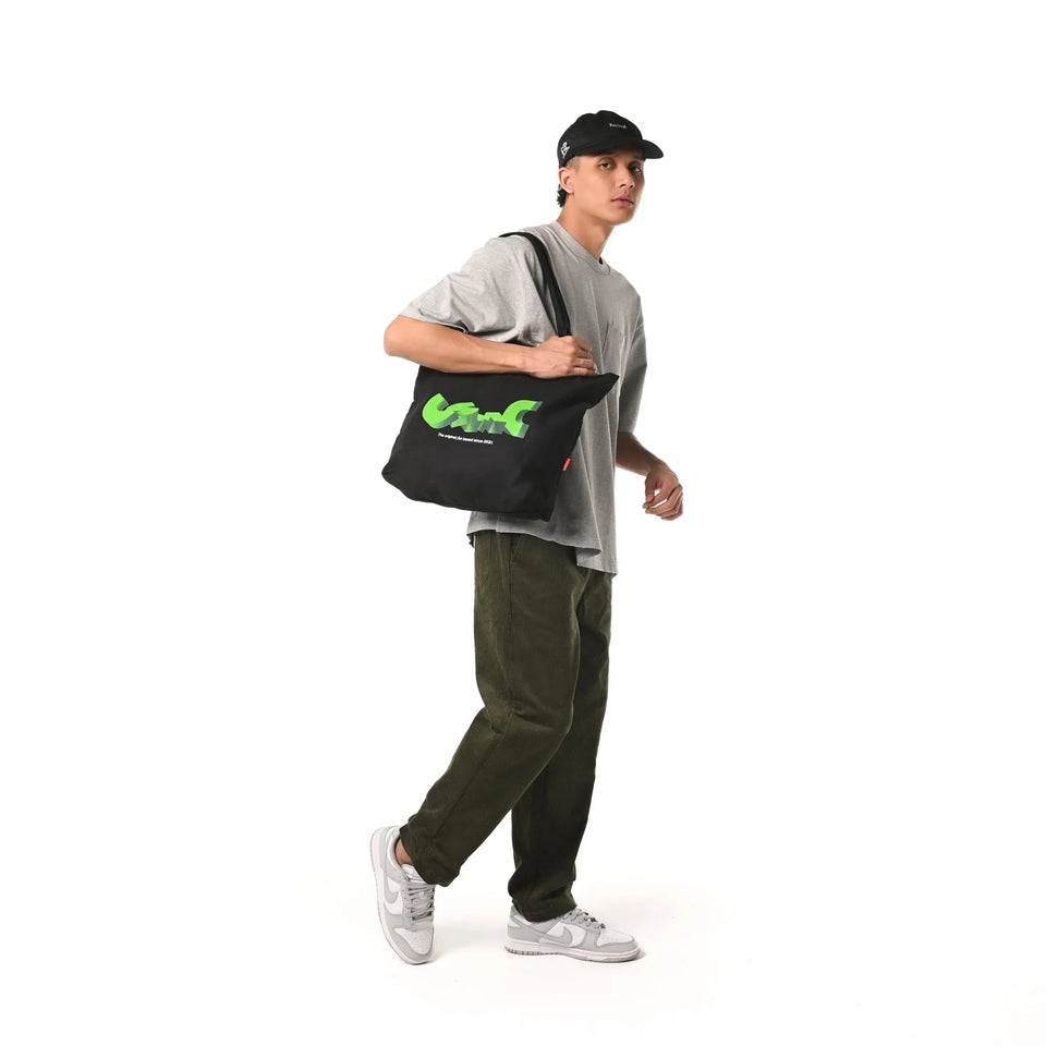 Cosmic 3D Type Tote - Black