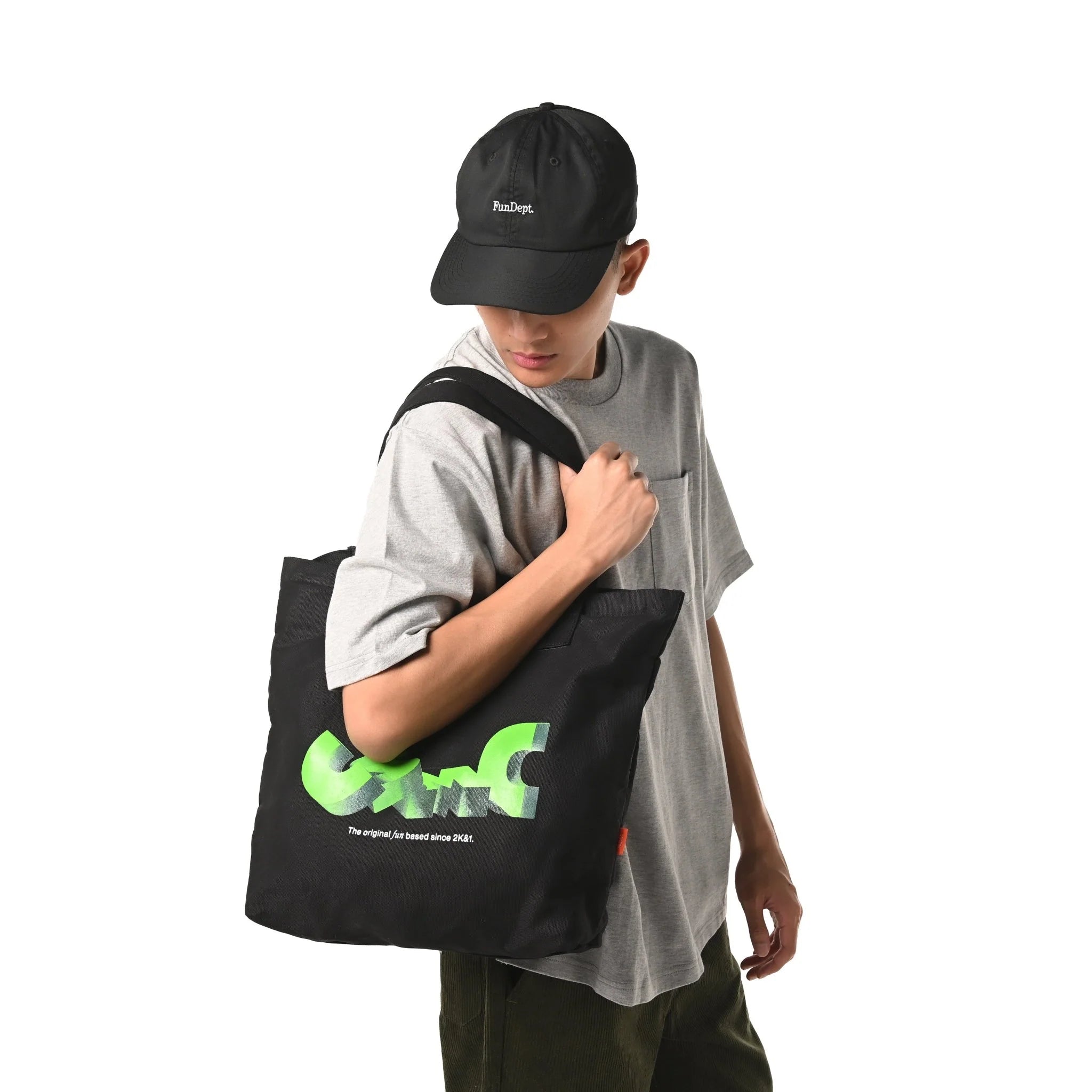 Cosmic 3D Type Tote - Black - Stencil