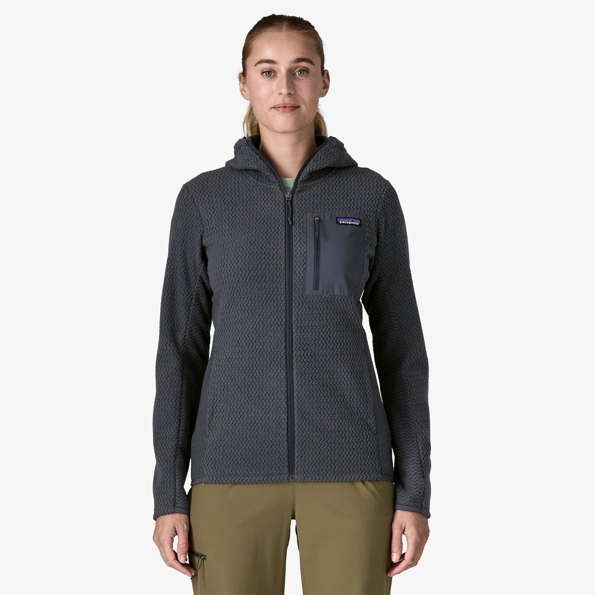 Patagonia Women's R1® Air Fleece Full-Zip Hoody - Smoulder Blue