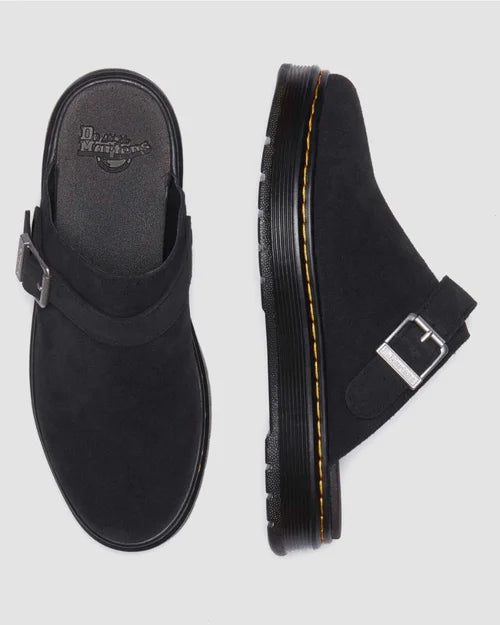 Dr. Martens Brookline Mule - Black Bronx Suede - Stencil