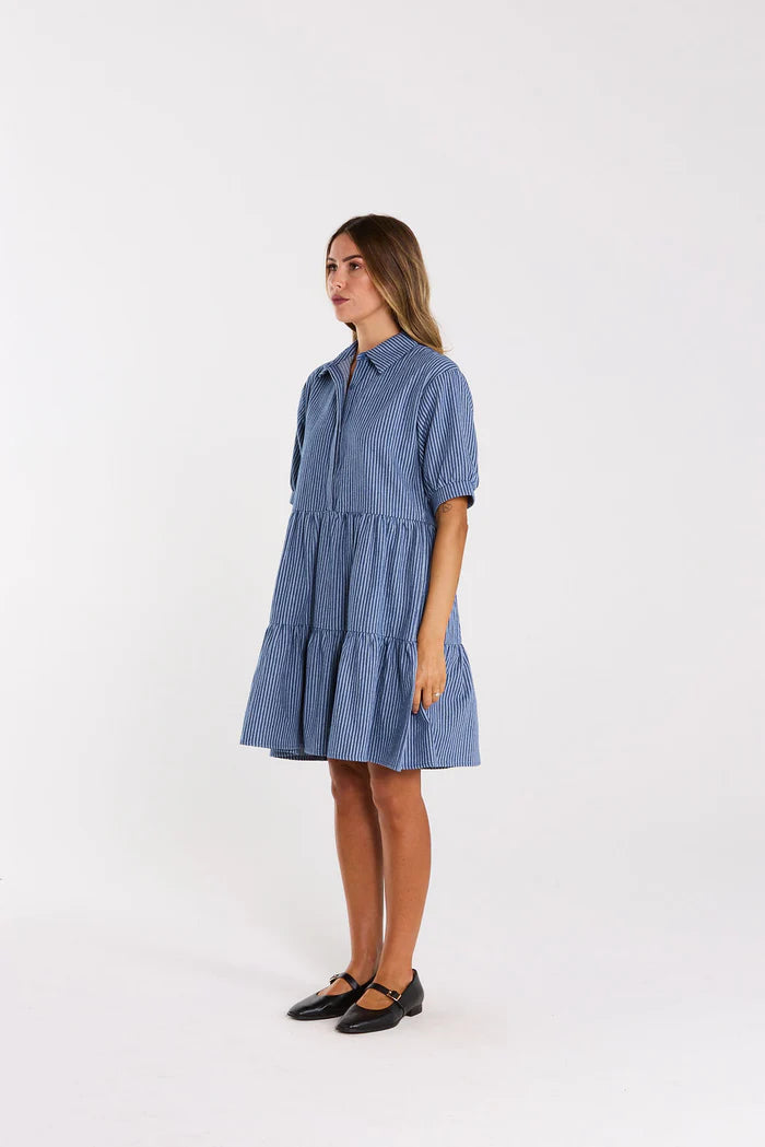 Thing Thing Nova Dress - Skyline Denim - Stencil