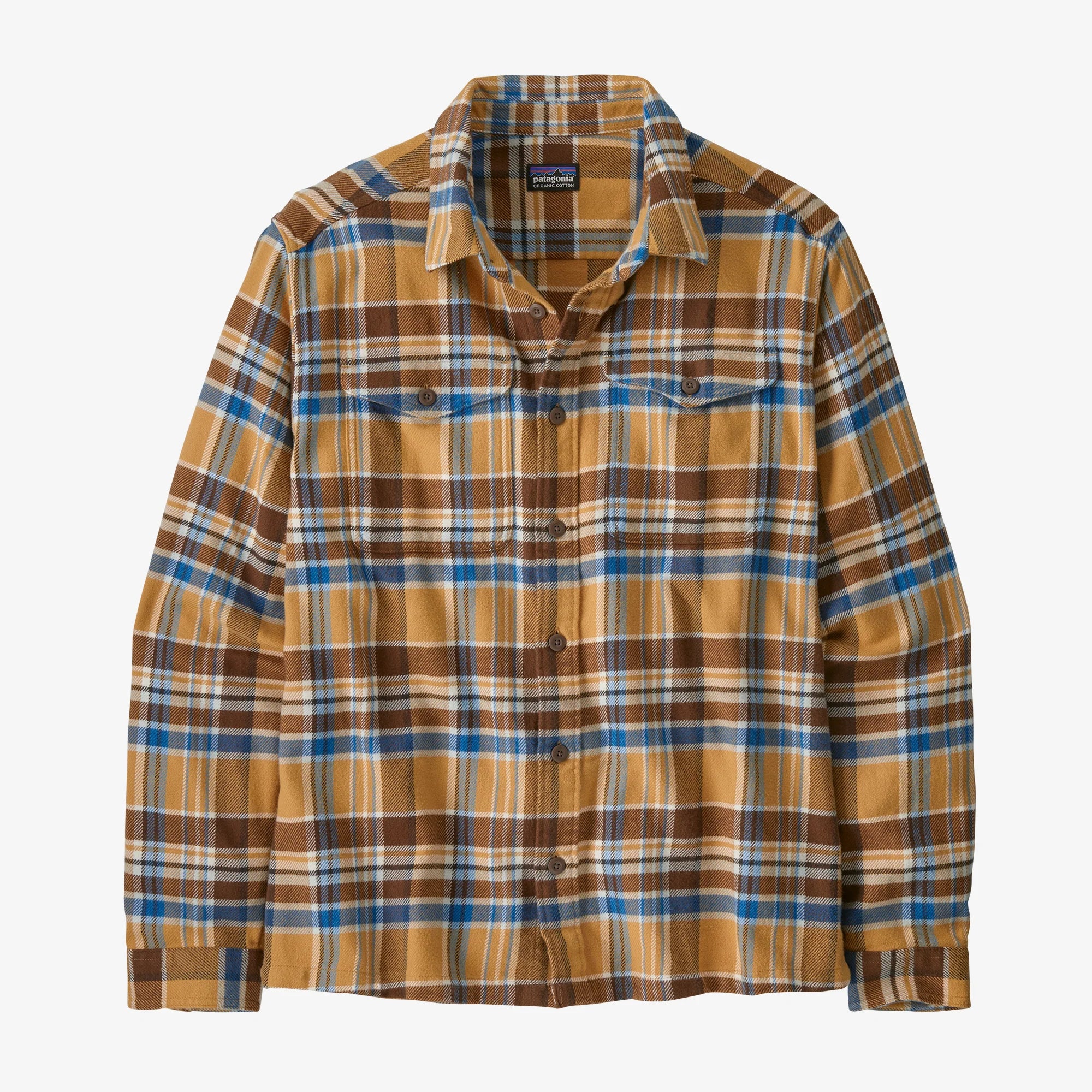 Patagonia Men's Fjord Flannel Shirt - Adventurer: Pufferfish Gold - Stencil