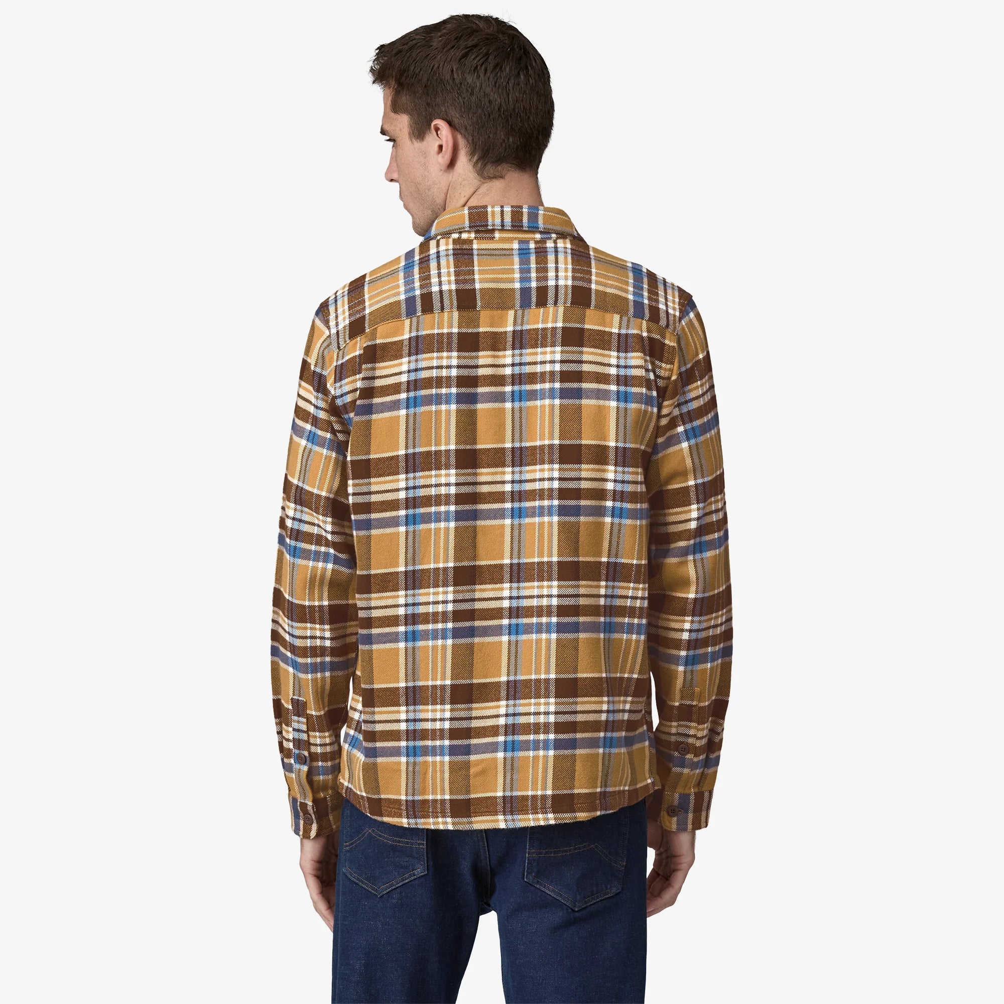Patagonia Men's Fjord Flannel Shirt - Adventurer: Pufferfish Gold - Stencil