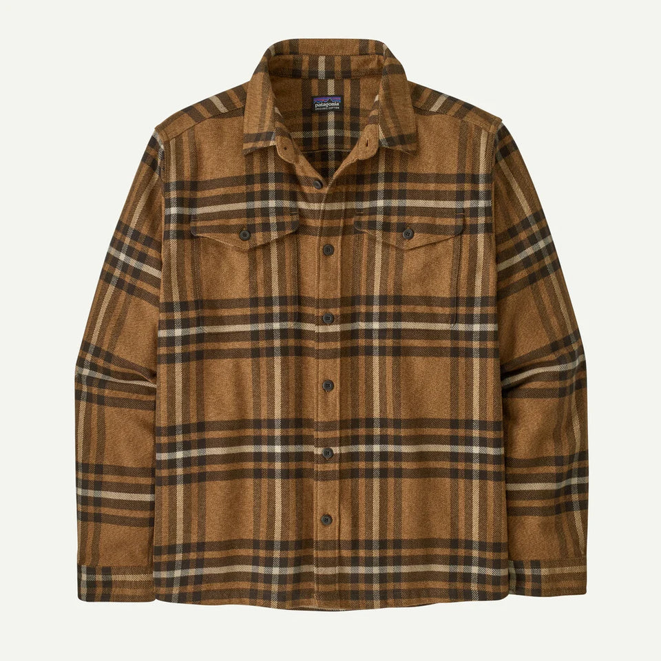 Patagonia Men's Fjord Flannel Shirt - Catch: Deer Brown - Stencil