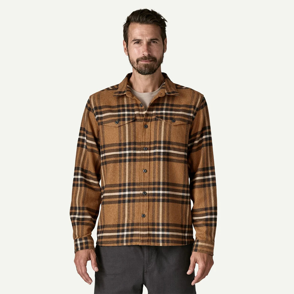 Patagonia Men's Fjord Flannel Shirt - Catch: Deer Brown - Stencil