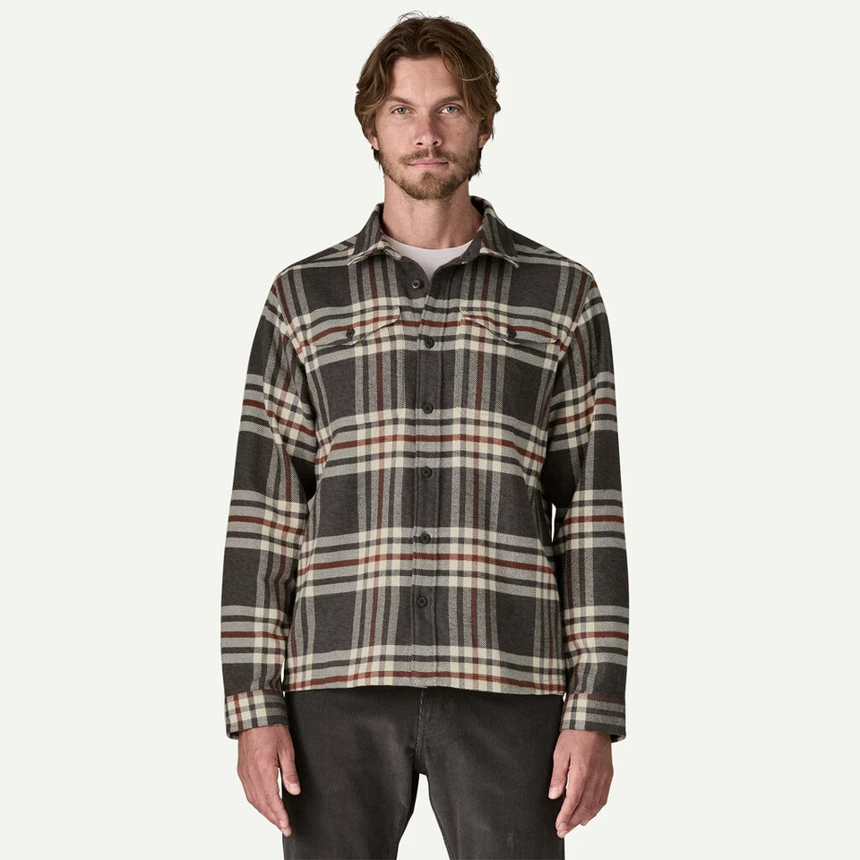 Patagonia Men's Fjord Flannel Shirt - Catch : Ink Black - Stencil