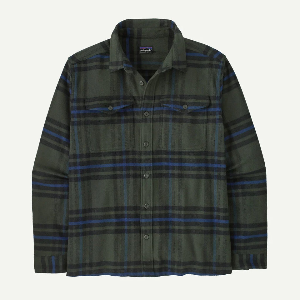 Patagonia Men's Fjord Flannel Shirt - Catch : Old Growth Green - Stencil