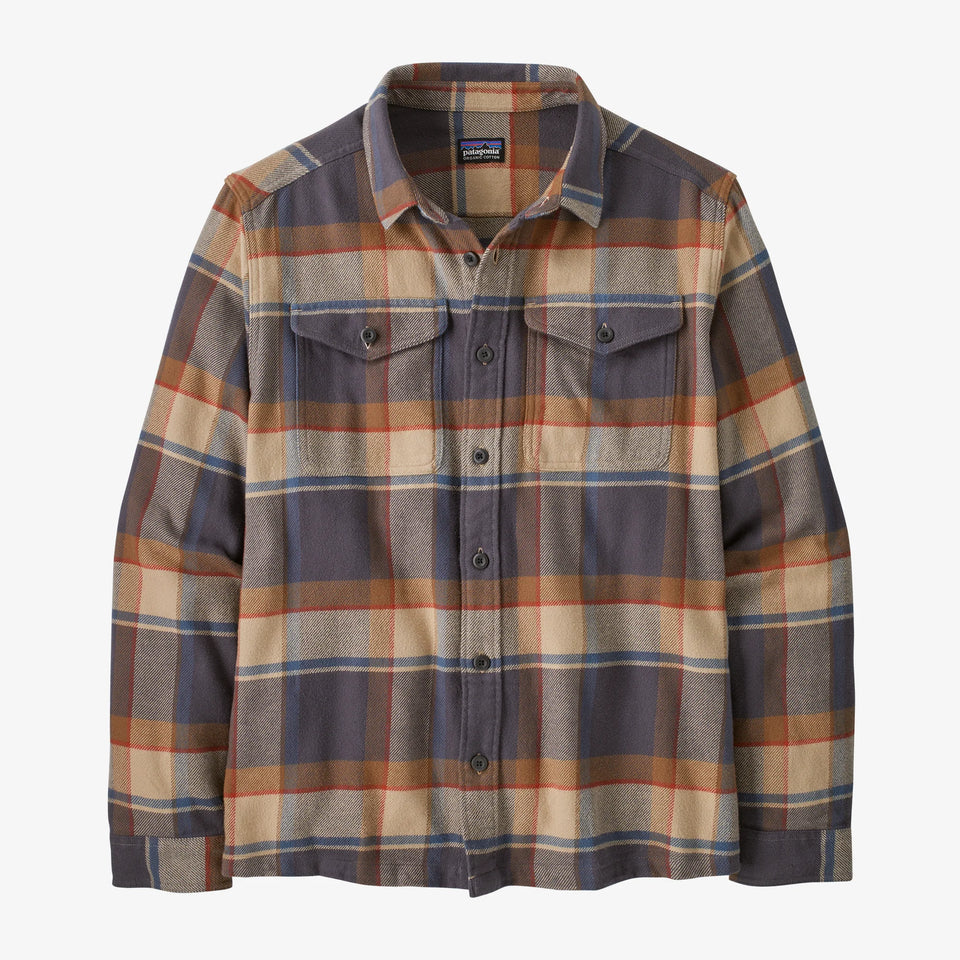 Patagonia Men's Fjord Flannel Shirt - Sunrise Ridge: Forge Grey