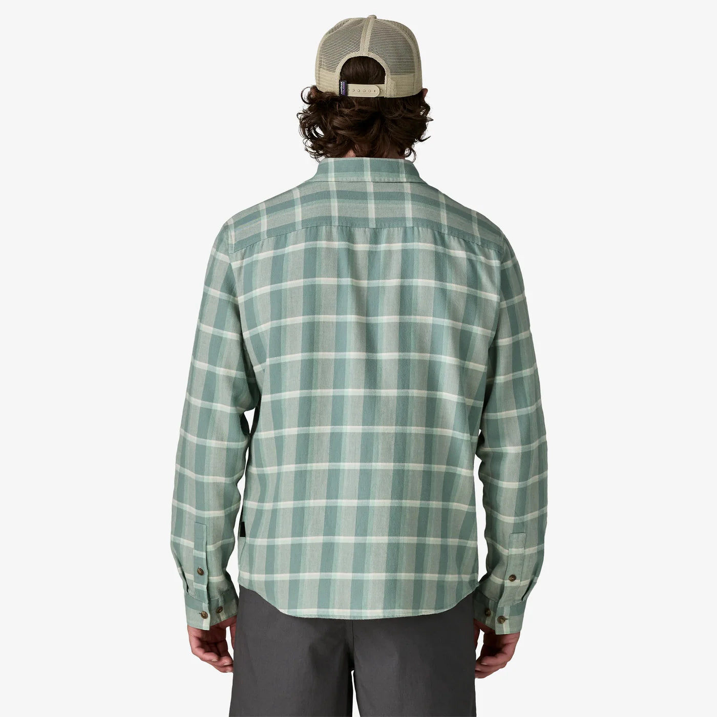 Patagonia Men's Long-Sleeved Lightweight Fjord Flannel Shirt - Marine Layer: Blue Sage