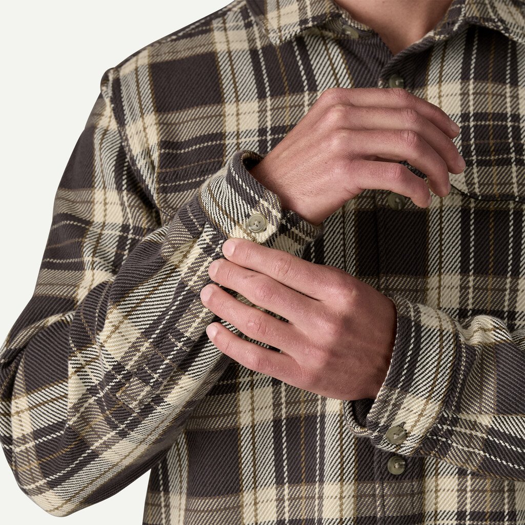 Patagonia Men's Fjord Loft Shirt - Sculptor: Ink Black - Stencil