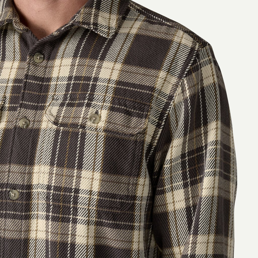 Patagonia Men's Fjord Loft Shirt - Sculptor: Ink Black - Stencil