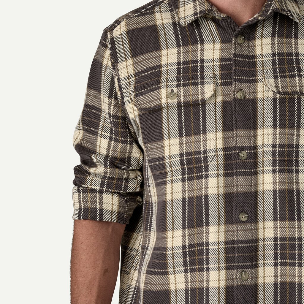 Patagonia Men's Fjord Loft Shirt - Sculptor: Ink Black - Stencil